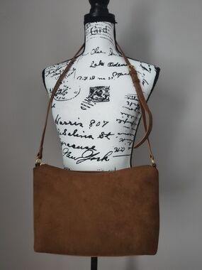 Faux Suede Handbag Soft Hobo Cute Crossbody